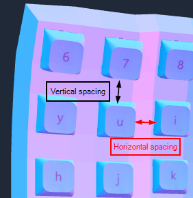 horizontal and vertical spacing
